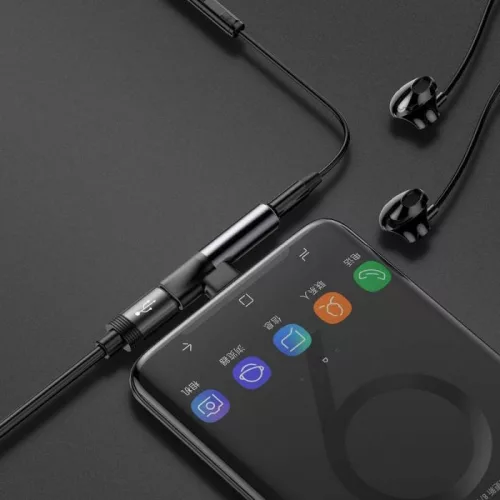 Baseus USB C - 3.5 jack 90 fokos átalakító adapter (CATL41-01)