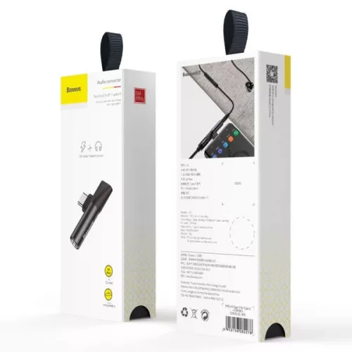 Baseus USB C - 3.5 jack 90 fokos átalakító adapter (CATL41-01)