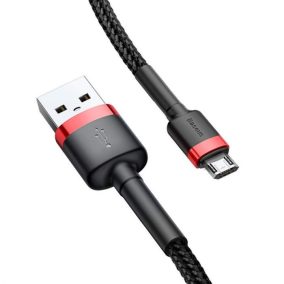   Baseus USB 2.0 - micro USB 2.4A kábel 1m fekete (CAMKLF-B91)