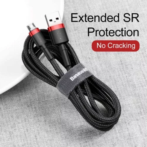Baseus USB 2.0 - Micro USB 1.5A kábel 2m fekete (CAMKLF-C91)
