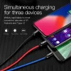 Baseus 3 az 1-ben Micro B / USB C / Lightning kábel 1.2m fekete (CAMLT-BSY01)