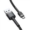 Baseus USB 2.0 - micro USB 2A kábel 3m fekete (CAMKLF-HG1)