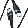 Baseus USB C - Lightning PD 18W kábel 1m fekete (CATLKLF-G1)