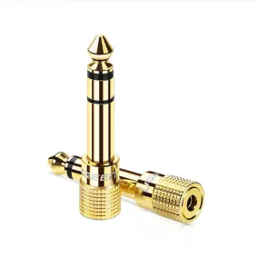 Delock sztereo Jack 3.5 apa - 6.35 Jack aljzat fém adapter (65360)