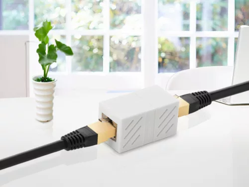 UGREEN RJ45 Cat7 toldó adapter fehér (20311)