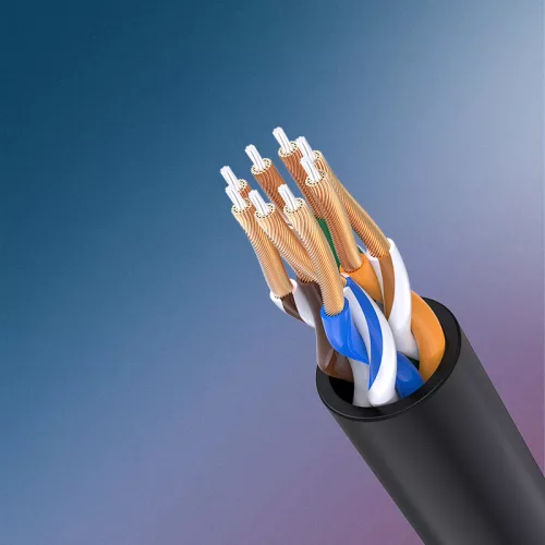 UGREEN UTP Cat6A 10 Gbps hálózati kábel 1m fekete (70332)