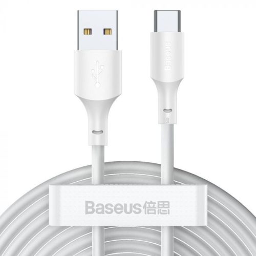 Baseus Type C - USB 2.0 5A kábel 1.5 fehér - 2 db (TZCATZJ-02)