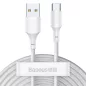 Baseus Type C - USB 2.0 5A kábel 1.5 fehér - 2 db (TZCATZJ-02)