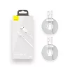 Baseus Type C - USB 2.0 5A kábel 1.5 fehér - 2 db (TZCATZJ-02)