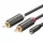 UGREEN 2db RCA apa - 2db 3.5 jack anya átalakító kábel 0.25m (10561)