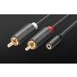 UGREEN 2db RCA apa - 2db 3.5 jack anya átalakító kábel 0.25m (10561)
