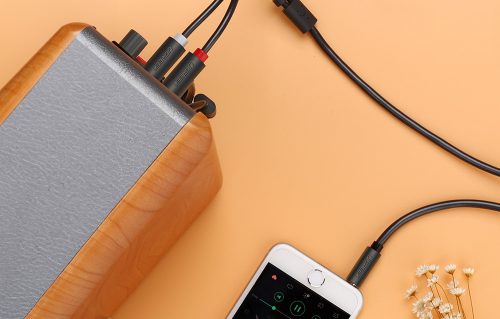 UGREEN 2db RCA apa - 2db 3.5 jack anya átalakító kábel 0.25m (10561)