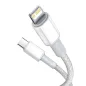 Baseus USB Type C - Lightning PD 30W kábel 2m fehér (CATLGD-A02)