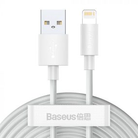   Baseus iPhone Lightning 2.4A kábel 1.5m fehér - 2 db (TZCALZJ-02)