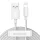 Baseus iPhone Lightning 2.4A kábel 1.5m fehér - 2 db (TZCALZJ-02)