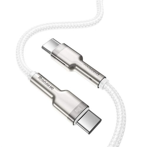 Baseus USB C 5A QC 100W kábel 2m fehér (CATJK-D02)