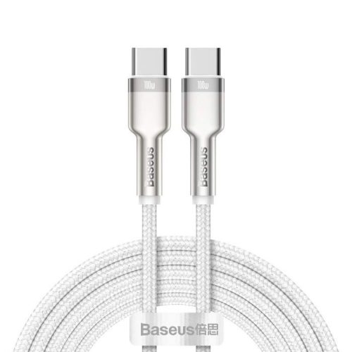 Baseus USB C 5A QC 100W kábel 2m fehér (CATJK-D02)