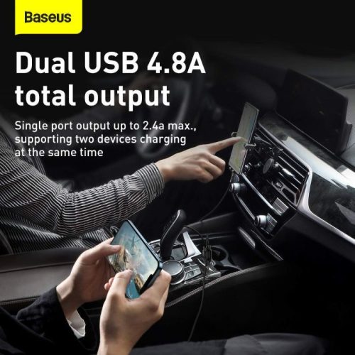 Baseus 2db USB portos QC autós töltő adapter (CCALLP-02)