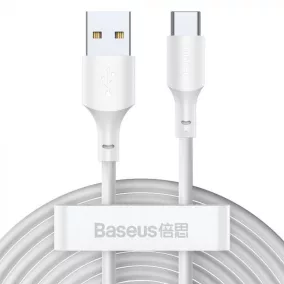 Baseus USB 2.0 - micro USB 2.1A kábel 1.5 fehér - 2 db (TZCAMZJ-02)