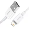 Baseus iPhone Lightning 2.4A kábel 1.5m fehér (CALYS-B02)
