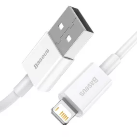 Baseus iPhone Lightning 2.4A kábel 1.5m fehér (CALYS-B02)