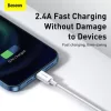 Baseus iPhone Lightning 2.4A kábel 1.5m fehér (CALYS-B02)