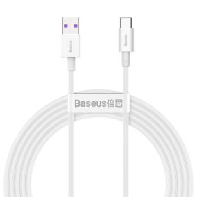 Baseus USB C Superior 66W kábel 2m fehér (CATYS-A02)