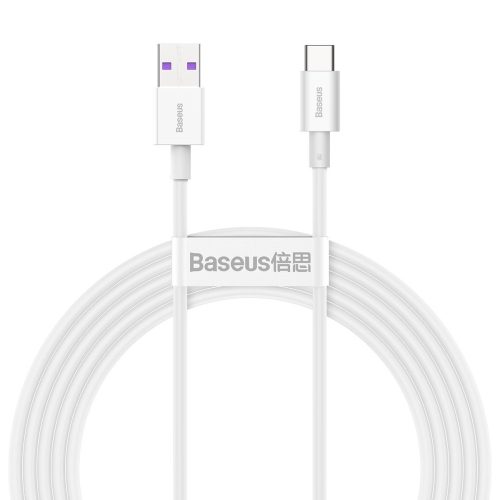 Baseus USB C Superior 66W kábel 2m fehér (CATYS-A02)