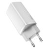 Baseus Quick Charge 4.0 USB + USB C 65W töltő fehér (CCGAN2L-B02)