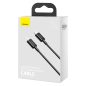 Baseus USB C - Lightning PD 20W kábel 2m fekete (CATLYS-C01)