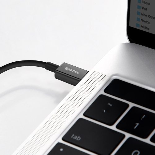 Baseus USB C - Lightning PD 20W kábel 2m fekete (CATLYS-C01)