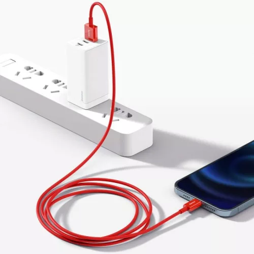 Baseus iPhone Lightning 2.4A kábel 1m piros (CALYS-A09)