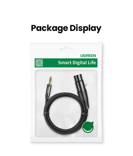 UGREEN XLR - jack 3.5 sztereó kábel 2m (20244)