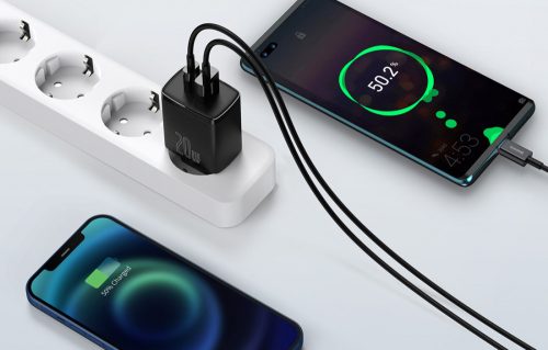 Baseus Quick Charge 3.0 1db USB + 1db Type C töltő (CCXJ-B01)