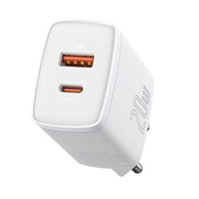   Baseus Quick Charge 3.0 USB + USB C 20W töltő fehér (CCXJ-B02)