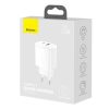 Baseus Quick Charge 3.0 USB + USB C 20W töltő fehér (CCXJ-B02)