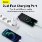   Baseus Quick Charge 3.0 USB + USB C 20W töltő fehér (CCXJ-B02)