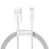 Baseus USB 2.0 - micro USB 2A kábel 1m fehér (CAMYS-02)
