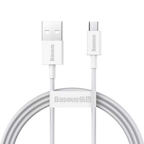 Baseus USB 2.0 - micro USB 2A kábel 1m fehér (CAMYS-02)