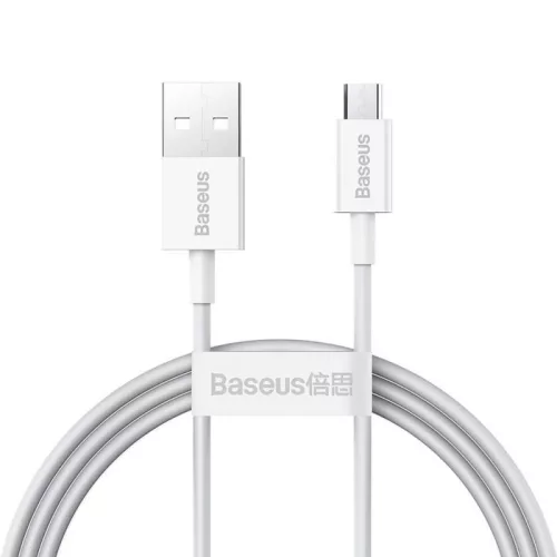 Baseus USB 2.0 - micro USB 2A kábel 1m fehér (CAMYS-02)