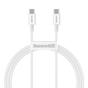 Baseus USB C 5A 100W kábel 1m fehér (CATYS-B02)