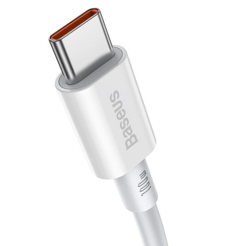 Baseus USB C 5A 100W kábel 1m fehér (CATYS-B02)