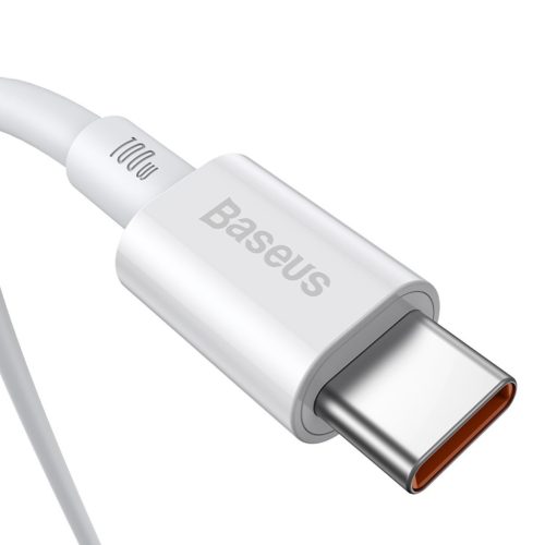 Baseus USB C 5A 100W kábel 1m fehér (CATYS-B02)