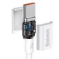 Baseus USB C 5A 100W kábel 1m fehér (CATYS-B02)