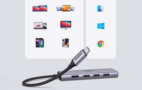 UGREEN 5 az 1-ben USB elosztó Type C csatlakozóval (60383)