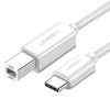 UGREEN USB C to USB 2.0 B kábel, 1.5m fehér (40417)