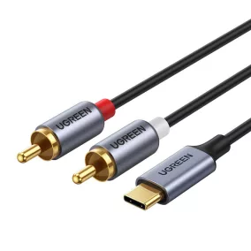 UGREEN USB-C – 2× RCA audio kábel 1.5m (20193)