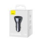 Baseus 2db USB C 1db USB portos QC autós töltő adapter (CGJP010013)