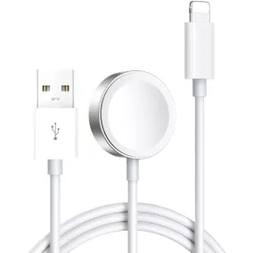   Joyroom Apple Watch mágneses töltő USB A és Lightning csatlakozókkal 1.5m (S-IW002S)