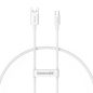 Baseus USB - USB C 100W kábel 0.25m fehér (P10320102214-00)